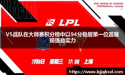 V5战队在大师赛积分榜中以94分稳居第一位置展现强劲实力
